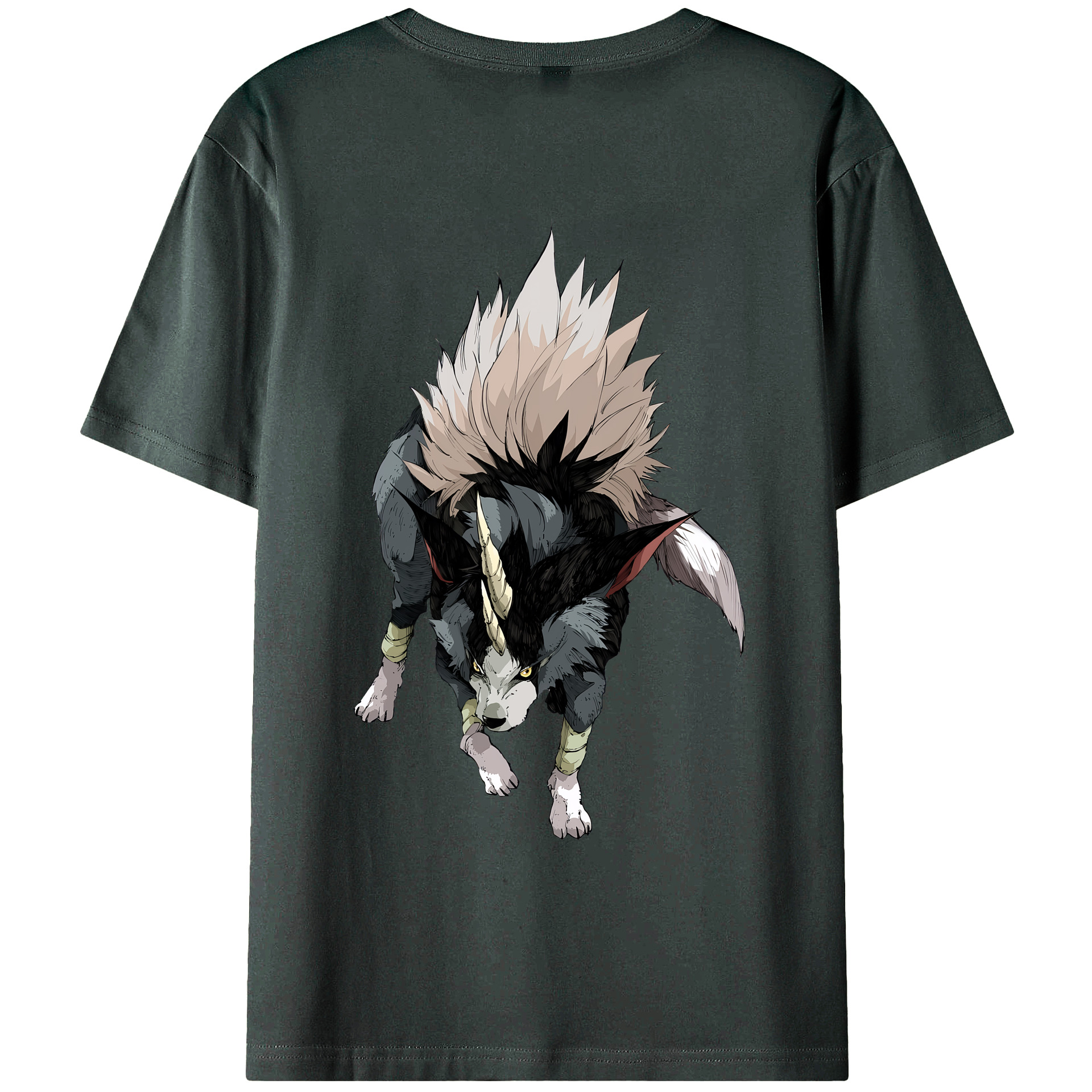 （画像用） 転スラ Regarding Reincarnated to Slime 綿100％ メンズ半袖Tシャツ（バックプリント） 通気性